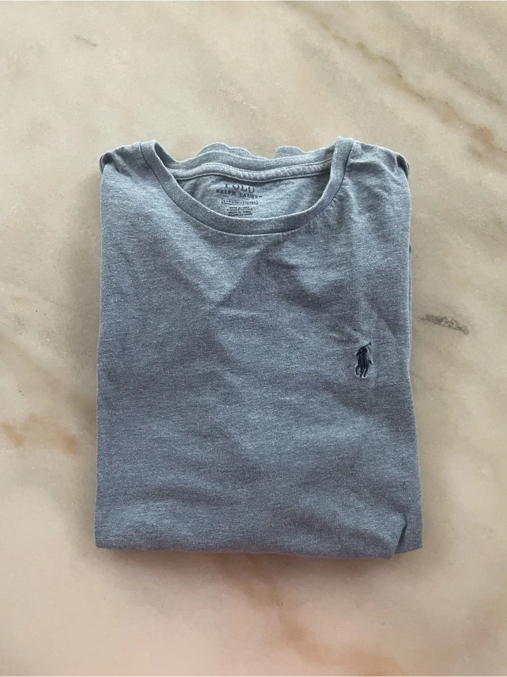 Polo by Ralph Lauren Men's Crewneck Short Sleeve Tee in Heather Gray